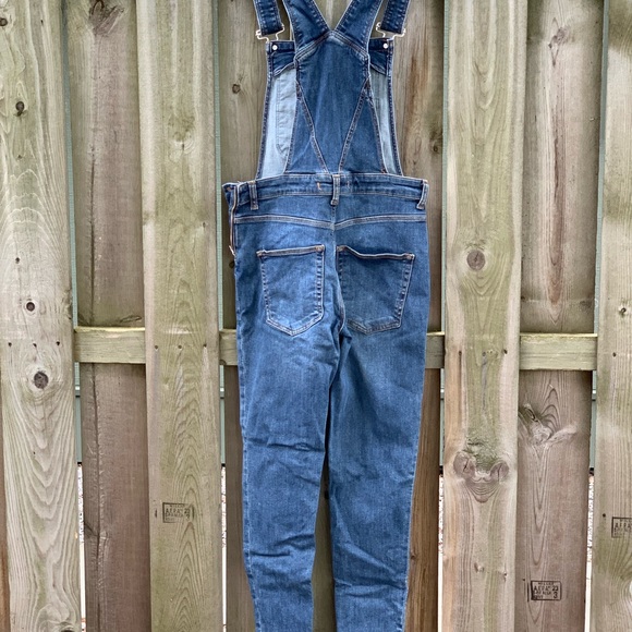 Overalls Free People denim frayed hem size 27 - Picture 3 of 7